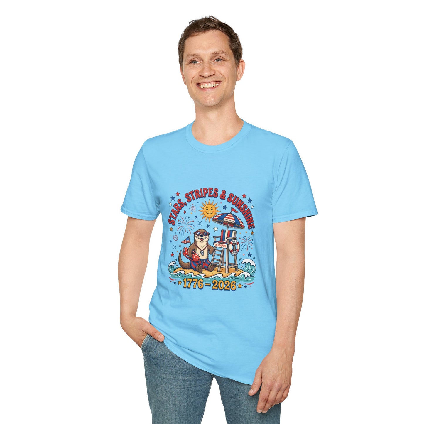 Stars, Stripes & Sunshine T-Shirt — Patriotic 1776–2026 Summer Tee, 4th of July Shirt