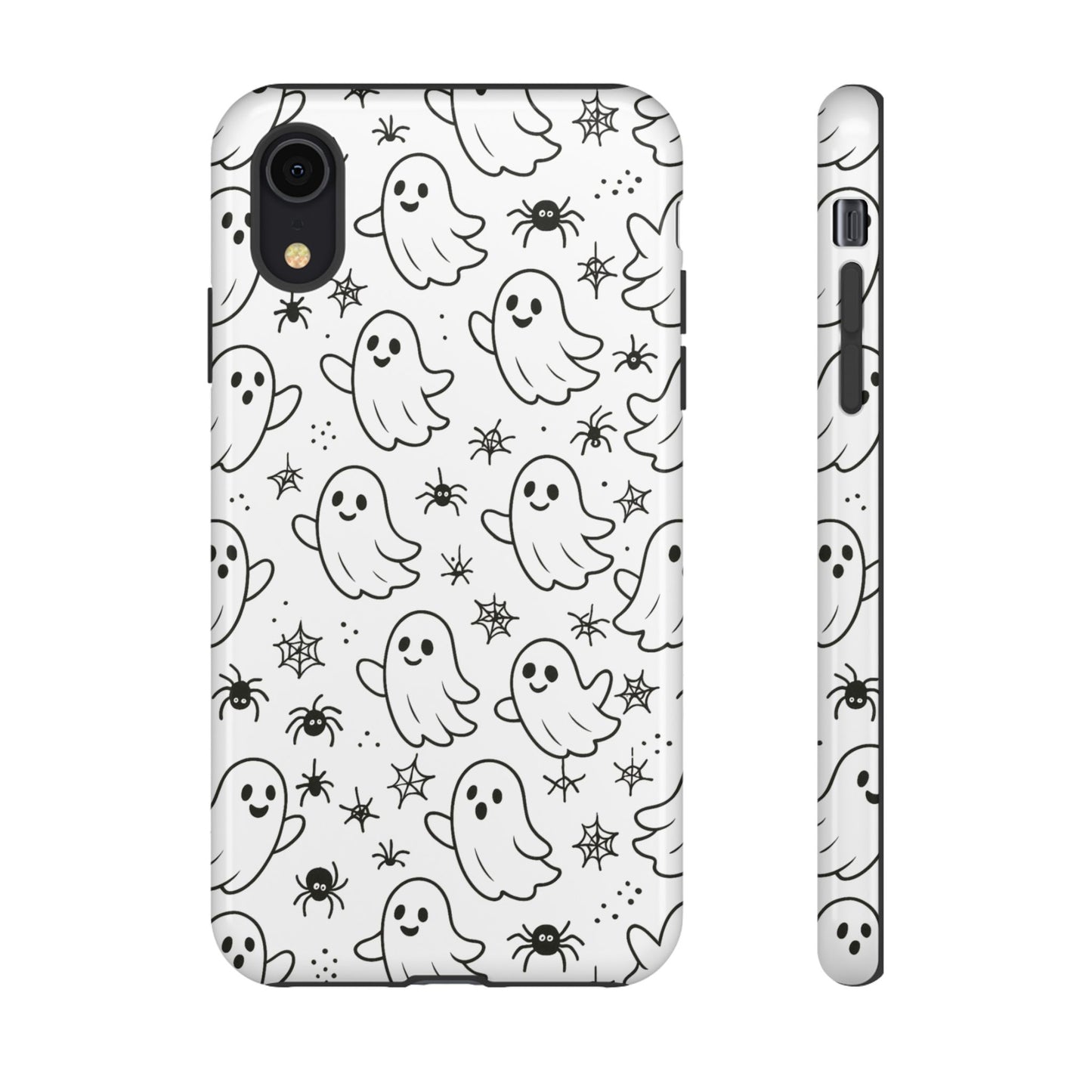 Ghostly Phone Case, Cute Halloween Phone Cover, Tough Phone Case, Spooky Phone Accessory, Ghost Pattern Design