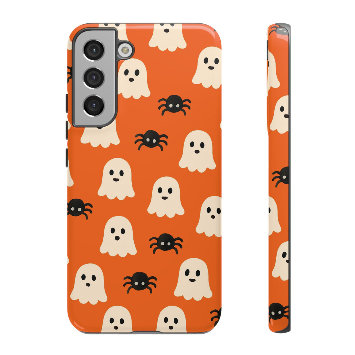 Cute Halloween Phone Case with Ghosts and Spiders, Spooky Gift, Fall Accessory, Unique Halloween Decor, Mobile Protection