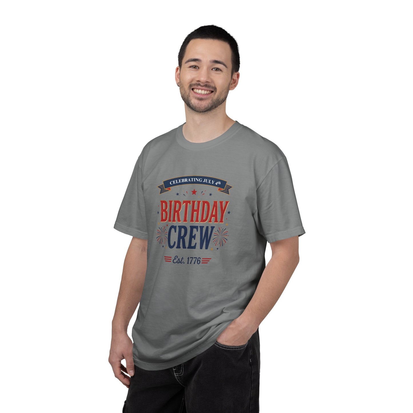 Birthday Crew T-Shirt — Patriotic Celebration Tee, 4th of July Shirt, Independence Day Gift