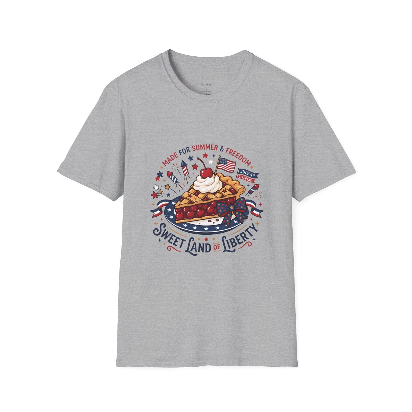 Sweet Land of Liberty Pie T-Shirt — Patriotic 4th of July Dessert Graphic Tee
