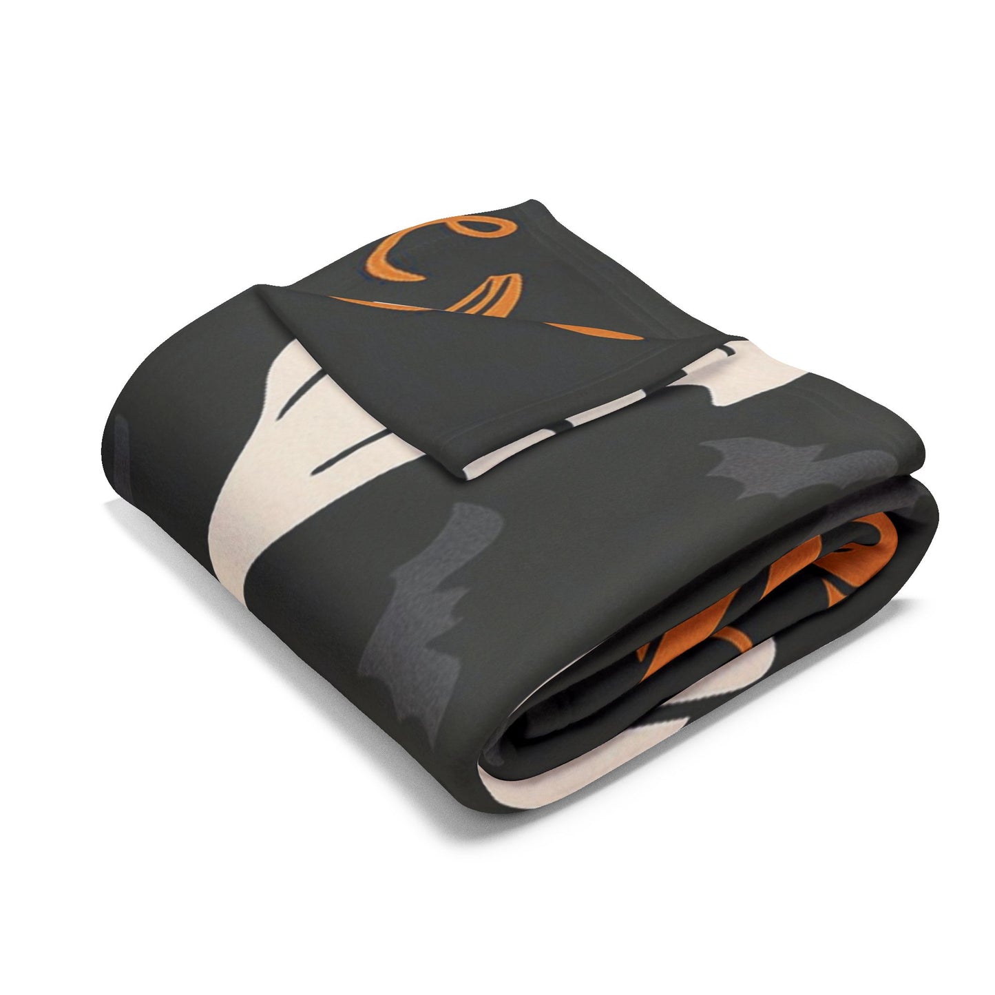 Halloween Fleece Blanket with Ghosts and Pumpkins, Cozy Throw for Fall Decor