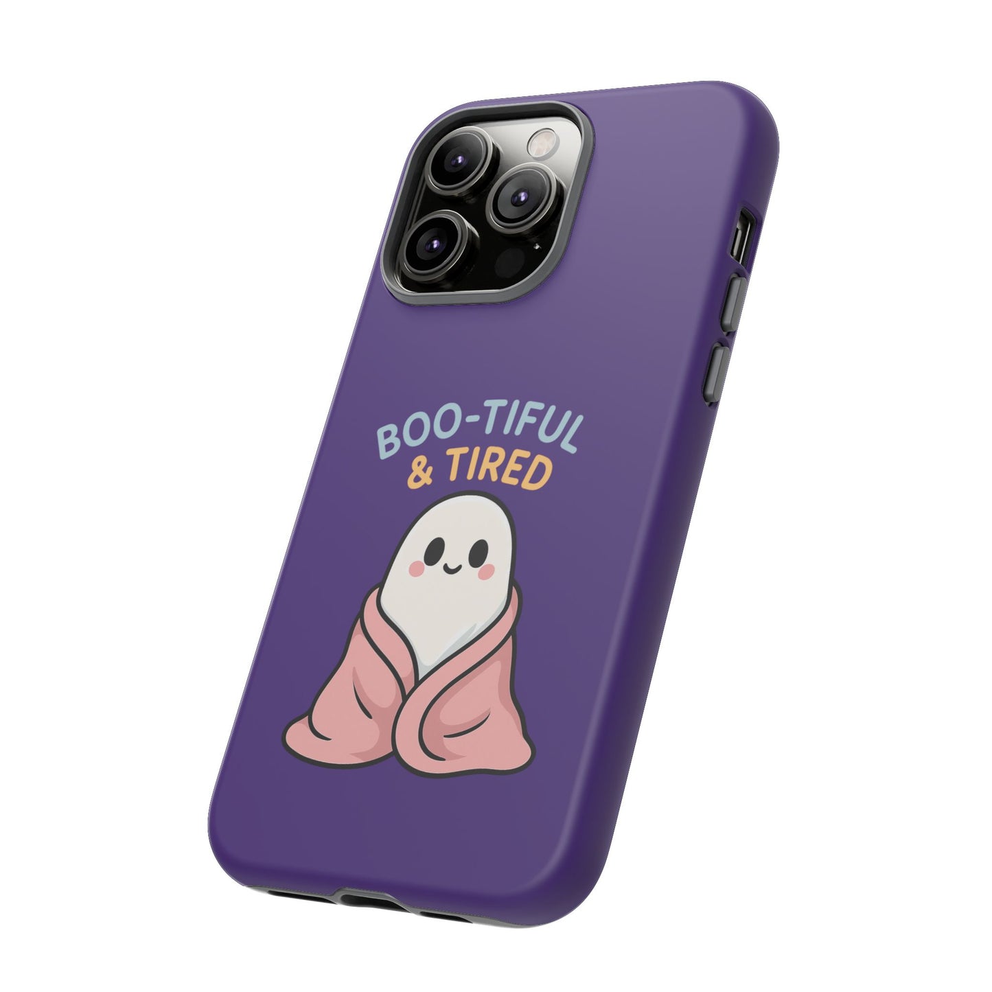 Boo-Tiful & Tired Phone Case, Halloween-Themed Design