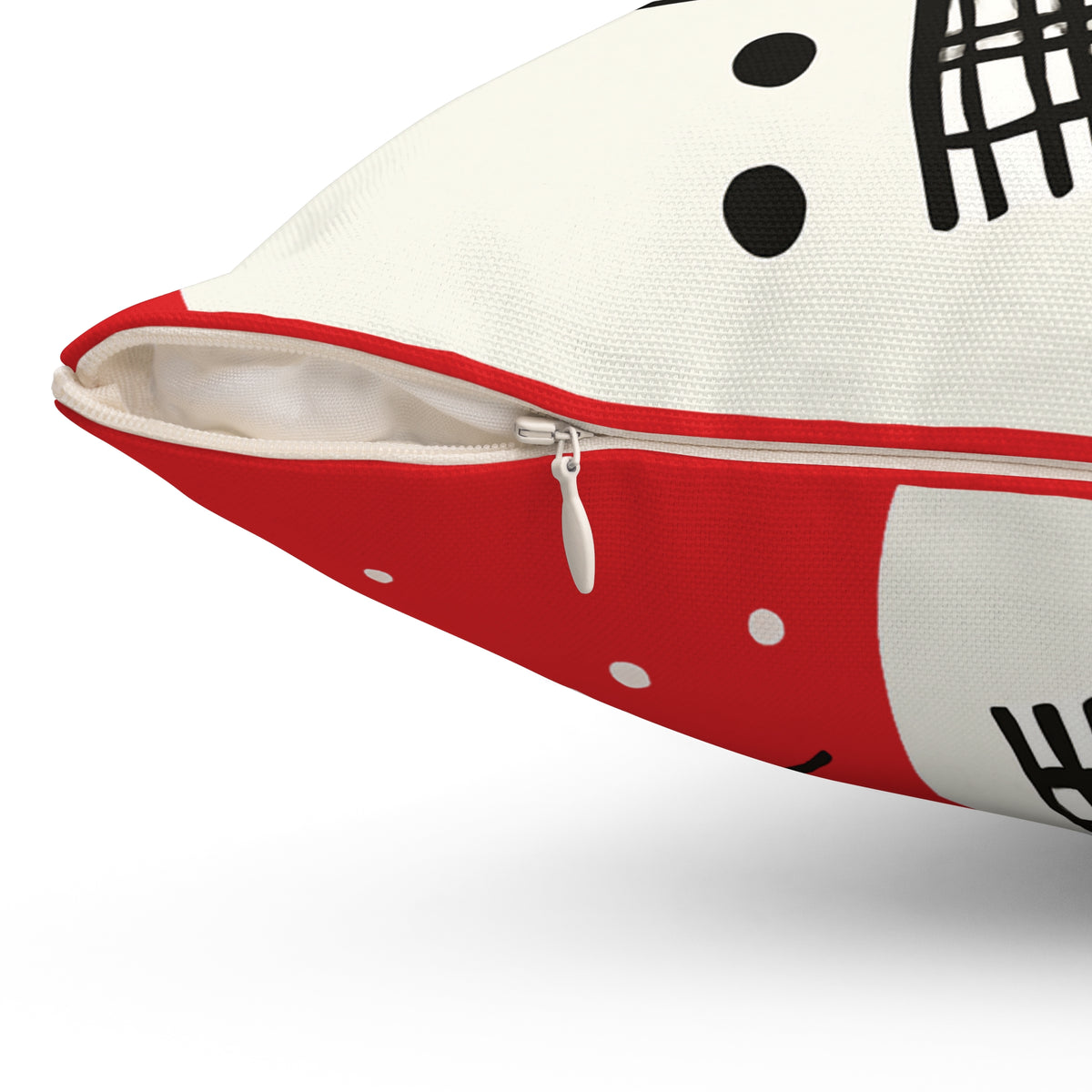 Let It Snow, Snowman Decorative Pillow - Holiday Christmas Throw Cushion