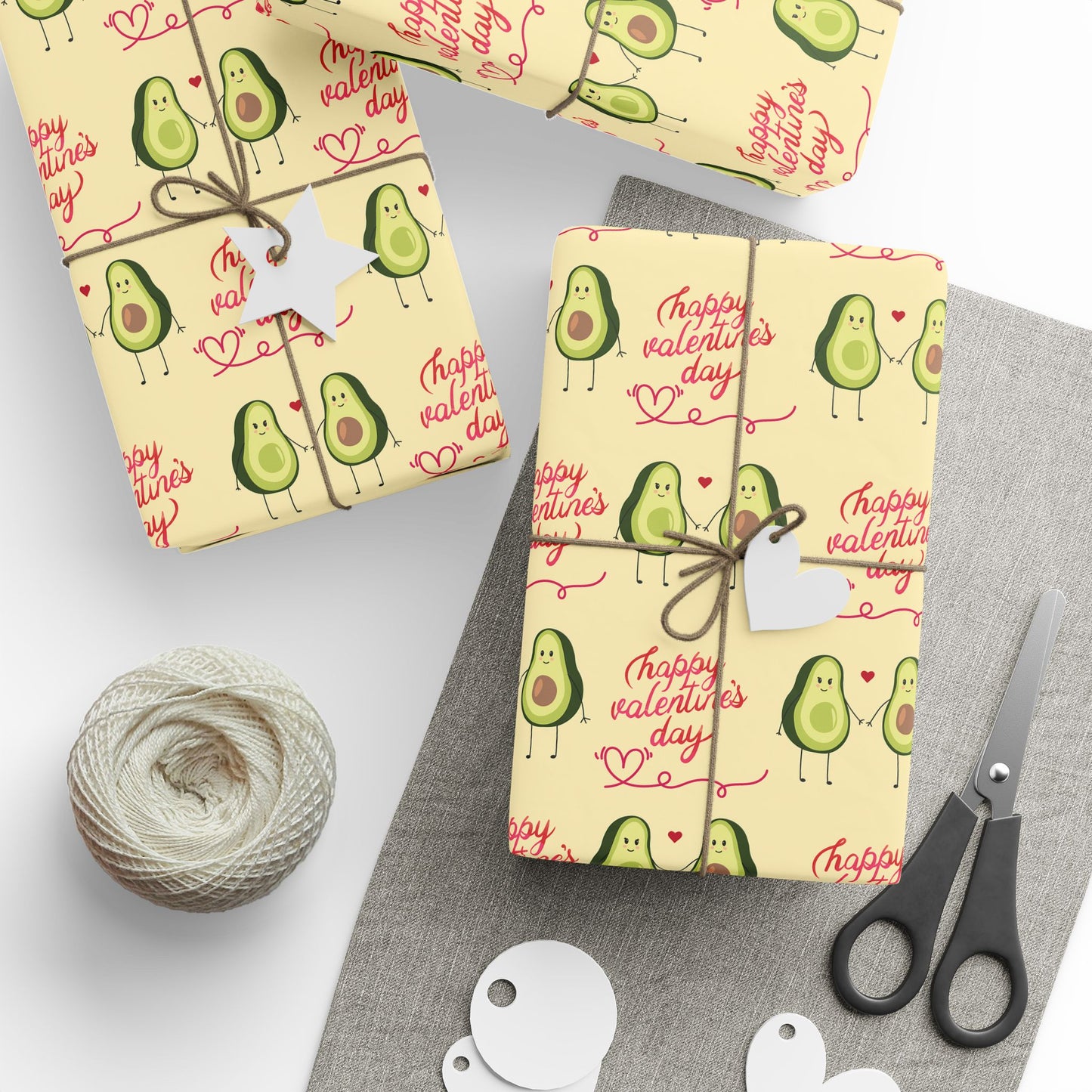 Valentine's Day Wrapping Paper — Cute Avocado Gift Wrap Roll