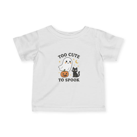 Infant Halloween Tee, Too Cute to Spook Tee, Baby Ghost T-Shirt