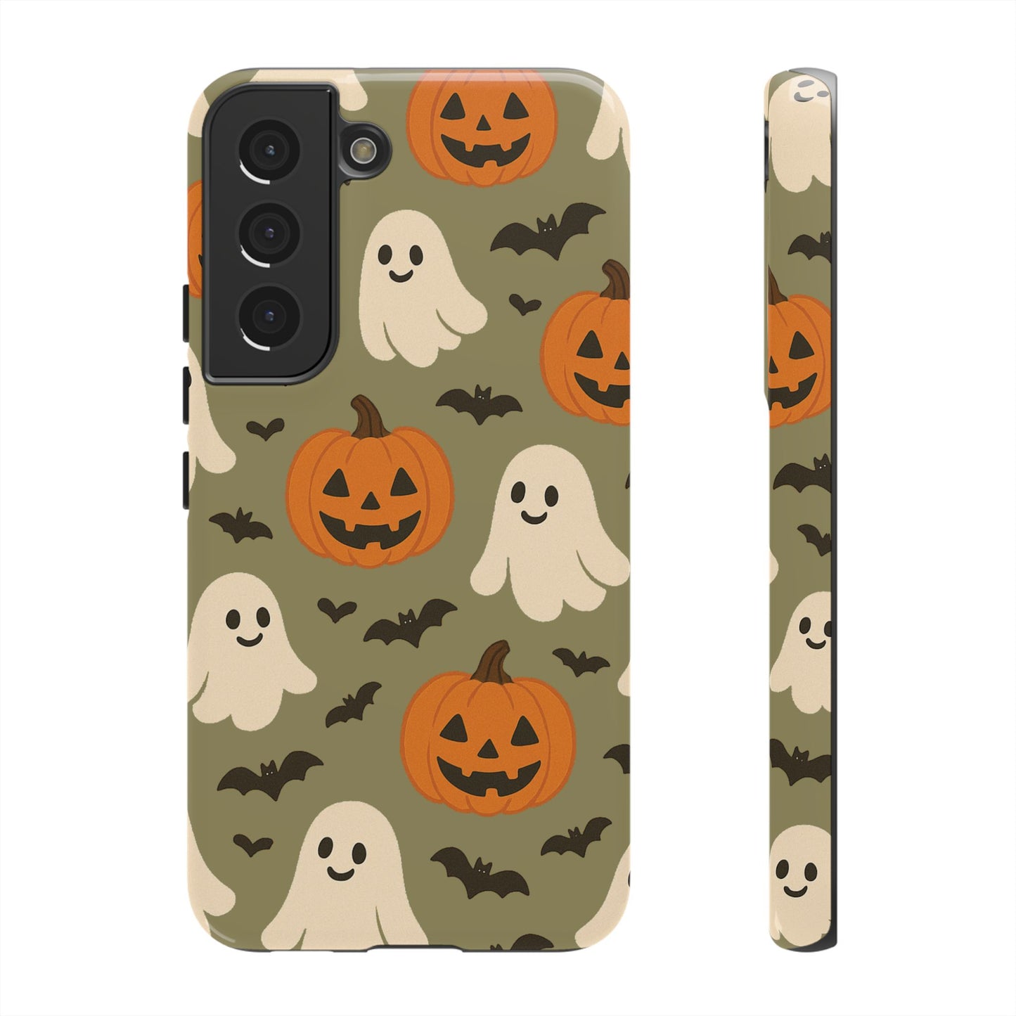 Halloween Phone Case with Ghosts and Pumpkins, Cute Fall Phone Cover, Spooky Season Accessory, Halloween Gift