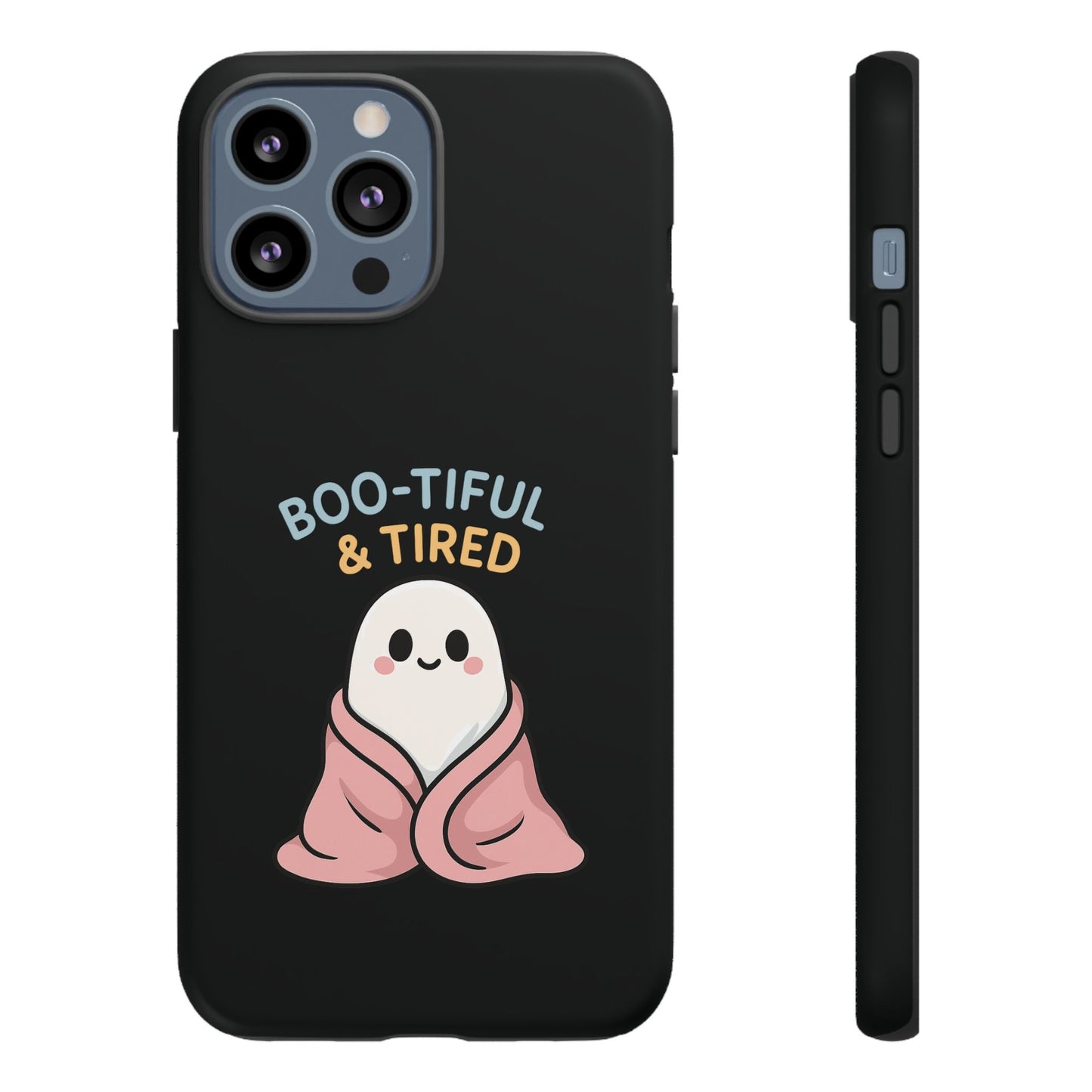 Boo-tiful & Tired Phone Case, Halloween-Themed Design