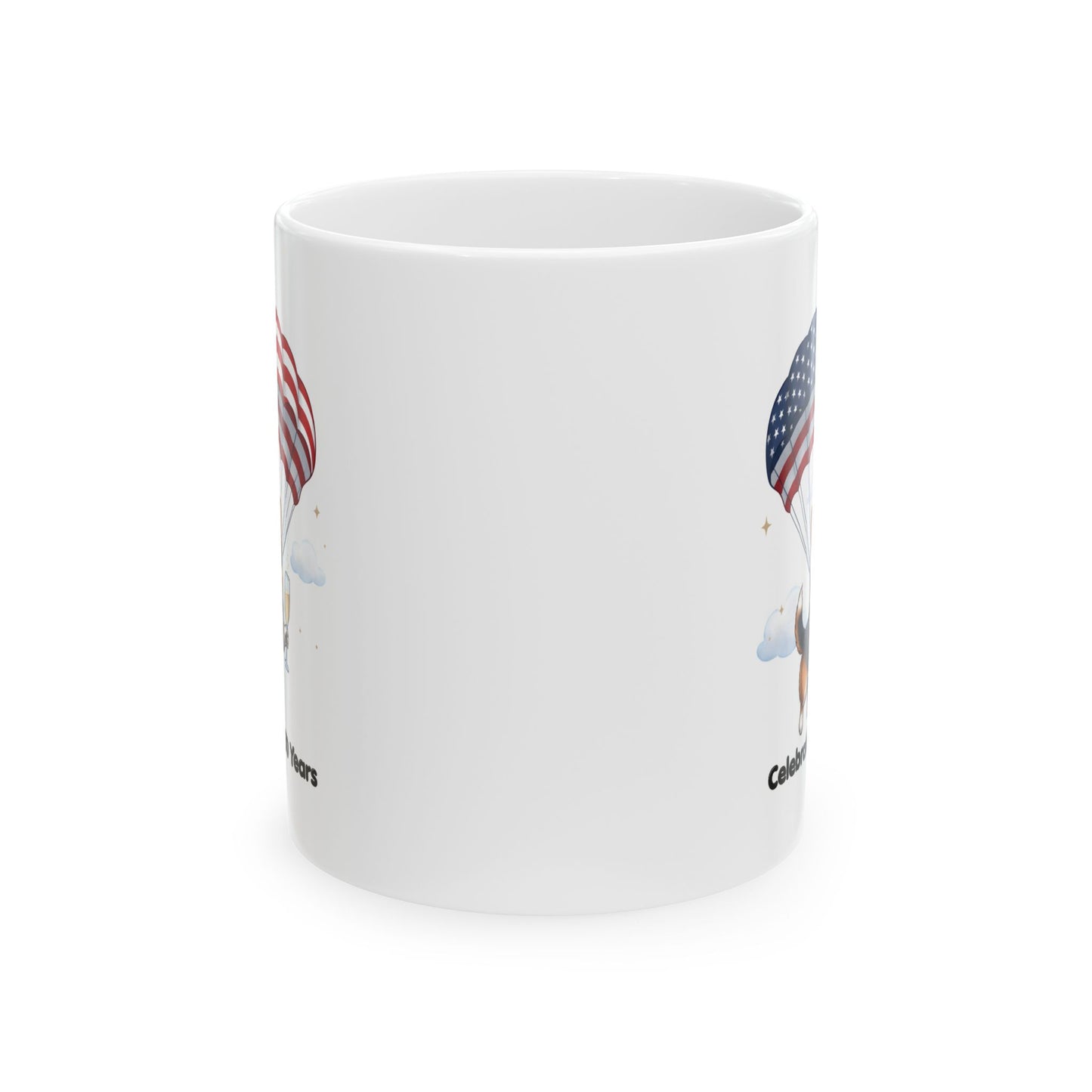 Patriotic Corgi Ceramic Mug