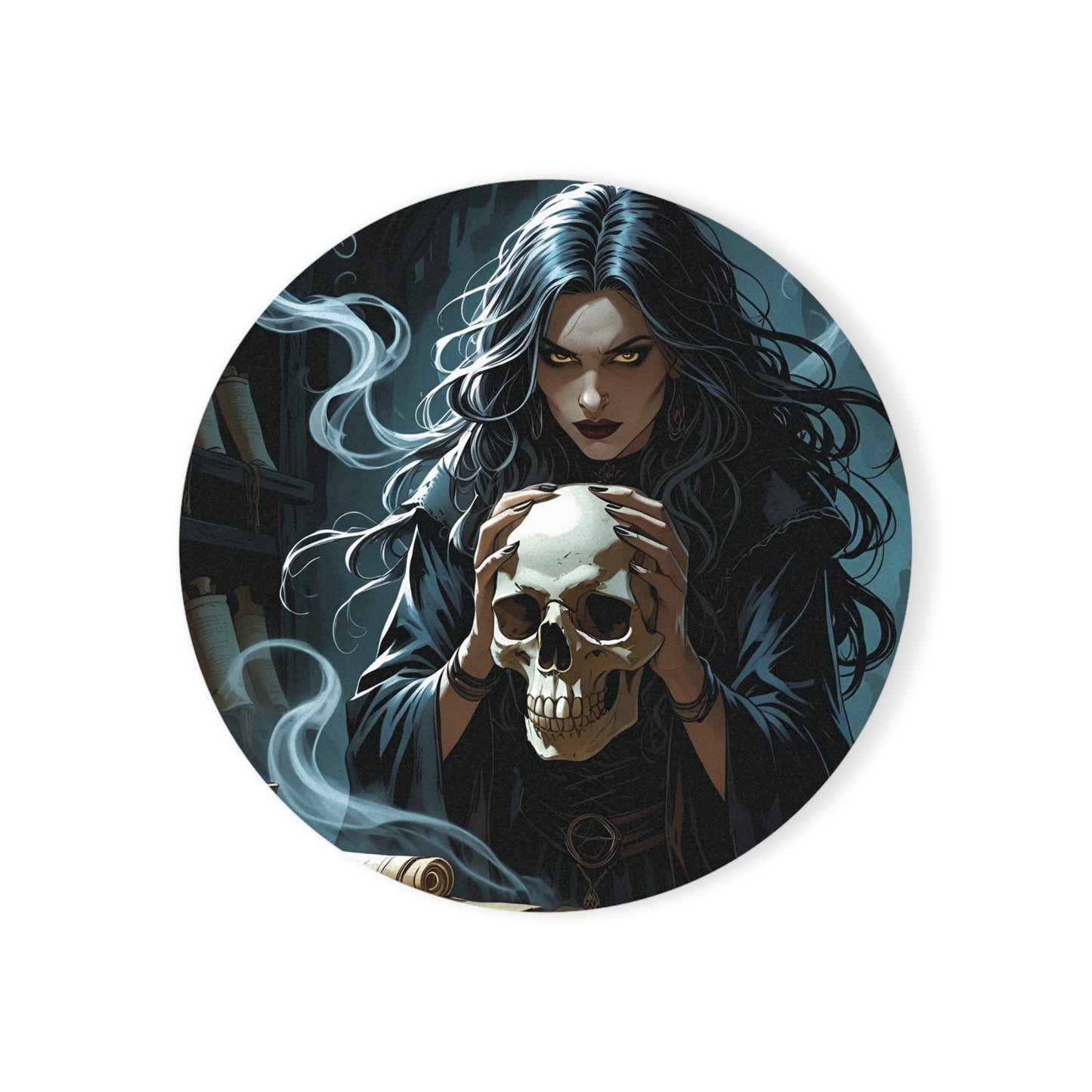Gothic Witch Coaster, Halloween Decor