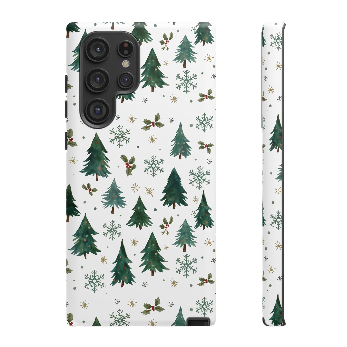 Winter Forest Phone Case, Christmas-Themed Dual Layer Phone Case for Iphone 17, 16, 15 & Samsung