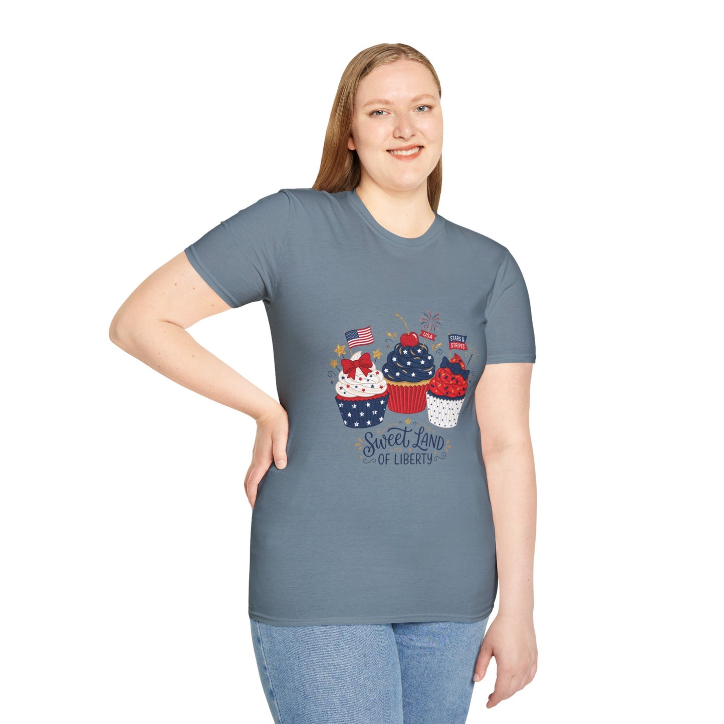 Patriotic Cupcakes T-Shirt — "Sweet Land of Liberty" 4th of July Tee