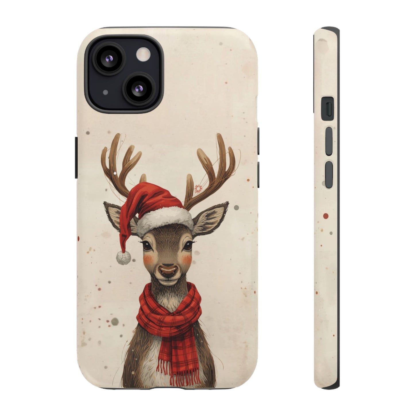 Christmas Reindeer Phone Case, Dual Layer Phone Case for Iphone 17, 16, 15, 14, 13, 12, 11
