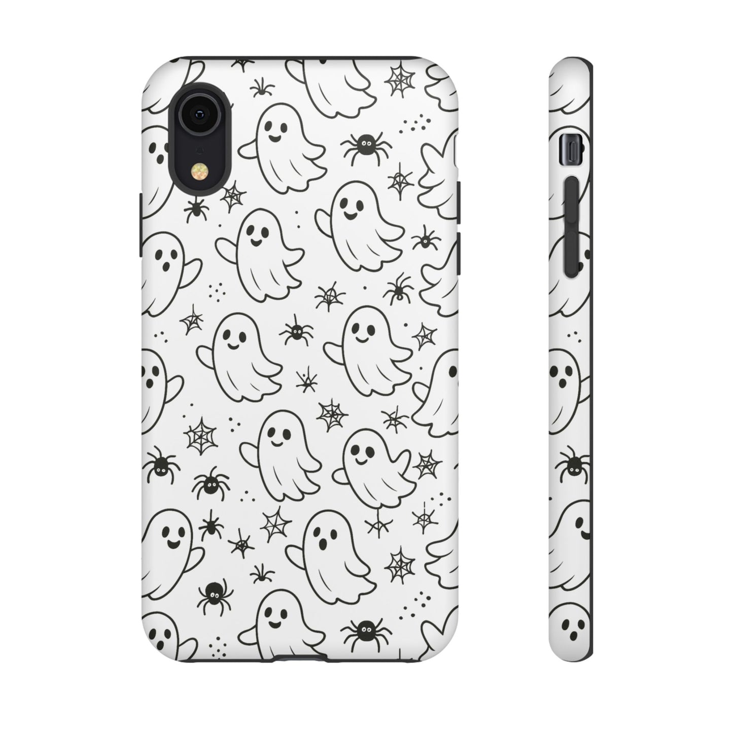 Ghostly Phone Case, Cute Halloween Phone Cover, Tough Phone Case, Spooky Phone Accessory, Ghost Pattern Design
