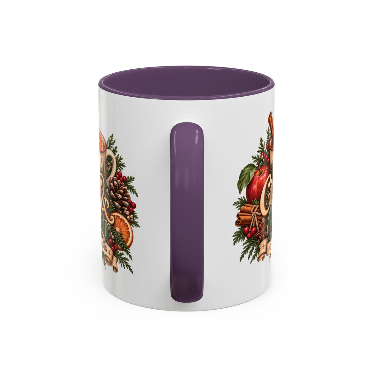 Cider & Cedar Accent Coffee Mug — Cozy Fall Hot Drink Gift (11 oz)
