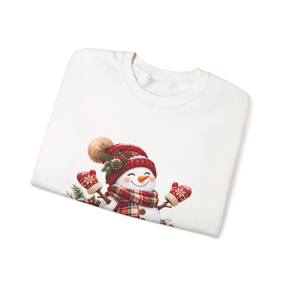 Snowman Holiday Sweatshirt - Cozy Christmas Unisex Sweatshirt