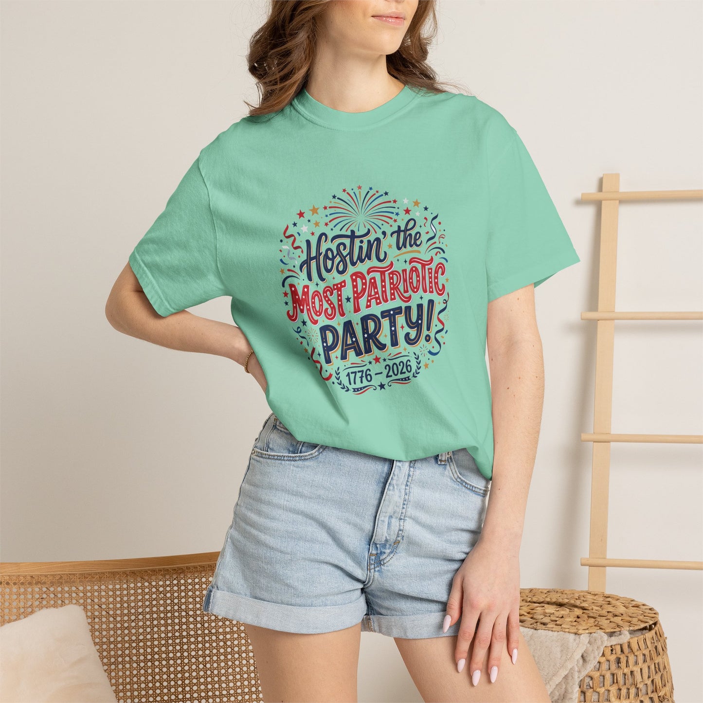 Patriotic 'Hostin' the Most Patriotic Party' T-Shirt, 4th of July Shirt, Independence Day Tee