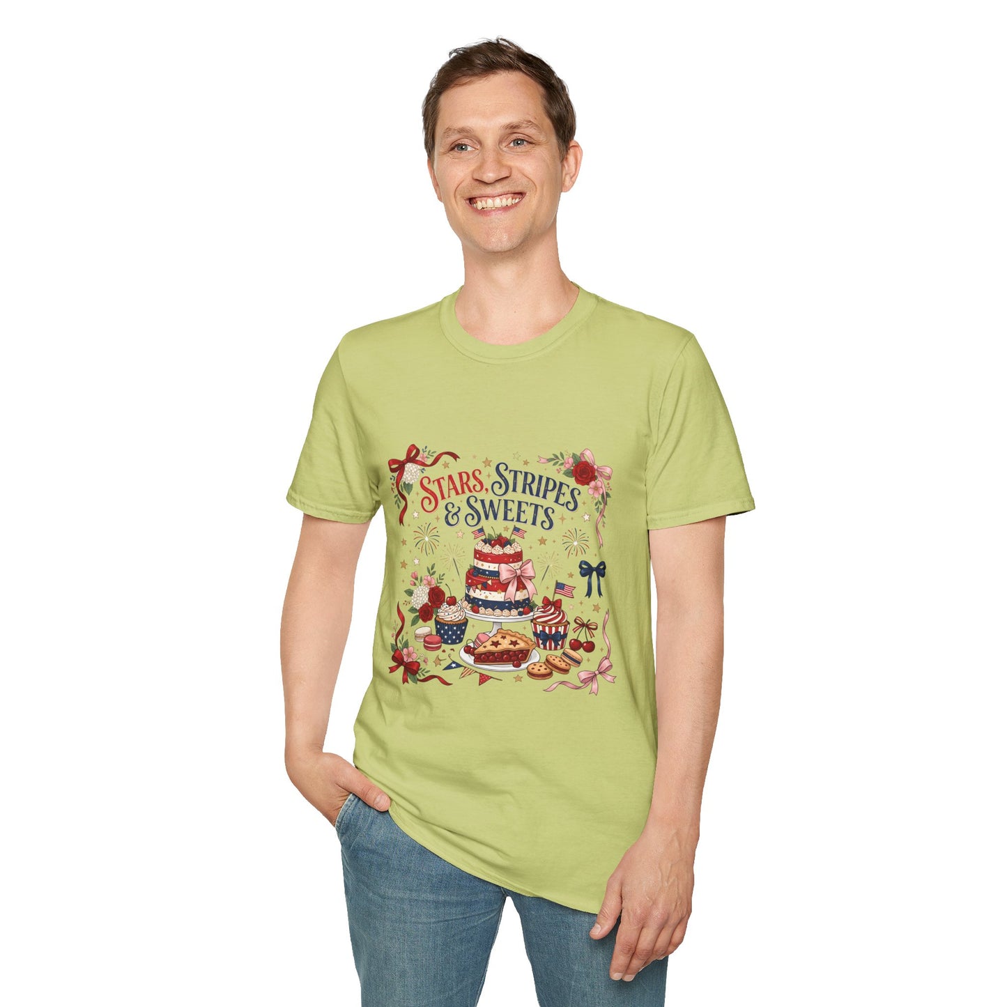 Stars, Stripes & Sweets T-Shirt — Patriotic 4th of July Dessert Graphic Tee