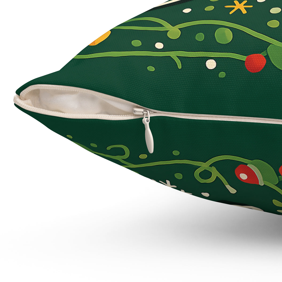 Merry and Bright Christmas Throw Pillow, Festive Holiday Decor