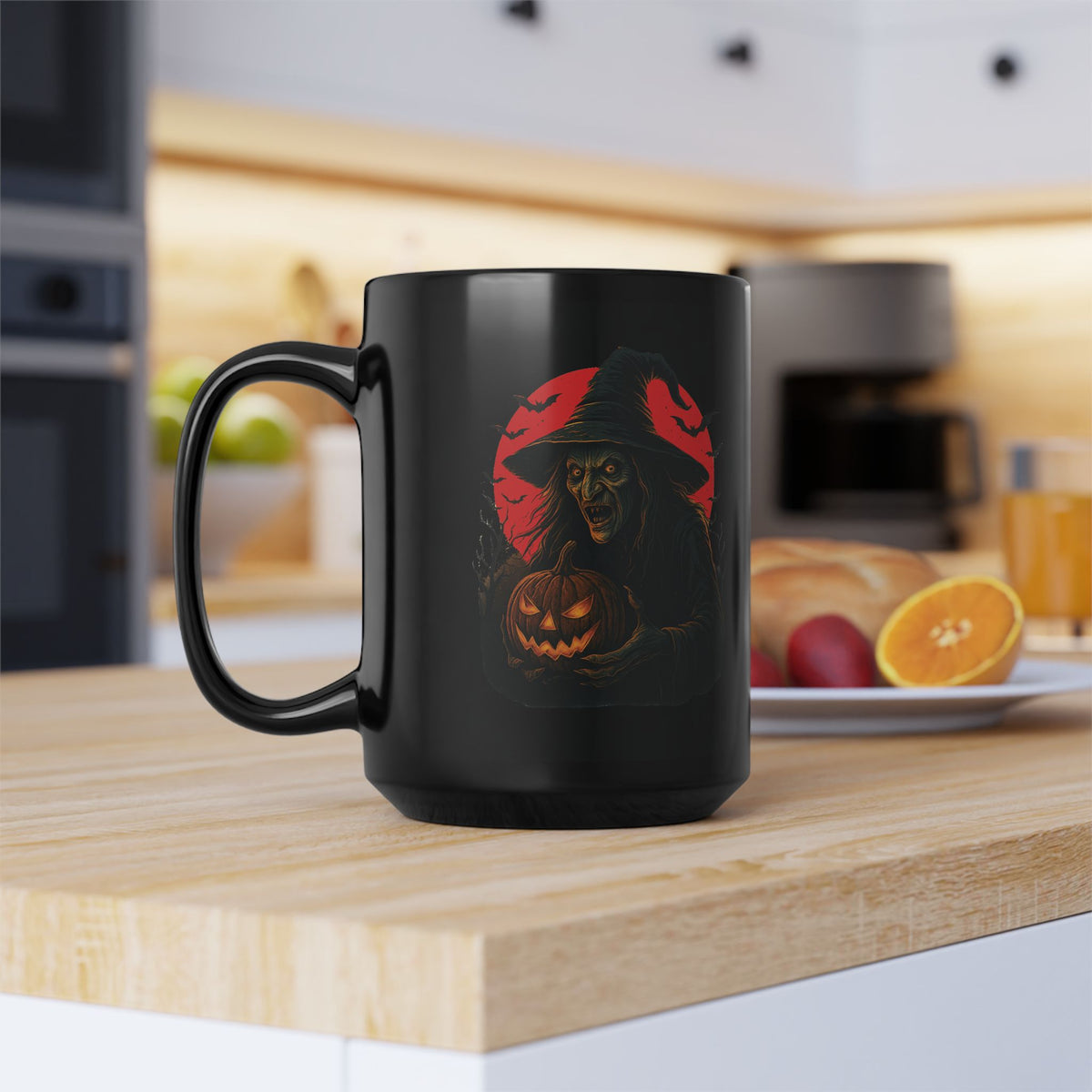 Halloween Witch Mug, Spooky Coffee Cup, Black Witch Mug 11oz/15oz, Witchcraft Gift, Fall Beverage Mug, Halloween Decor
