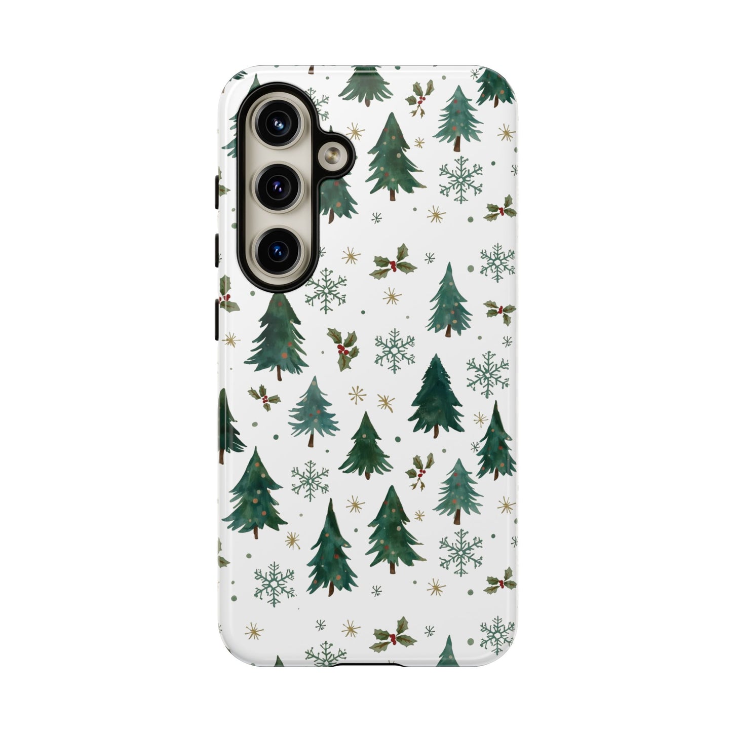 Winter Forest Phone Case, Christmas-Themed Dual Layer Phone Case for Iphone 17, 16, 15 & Samsung