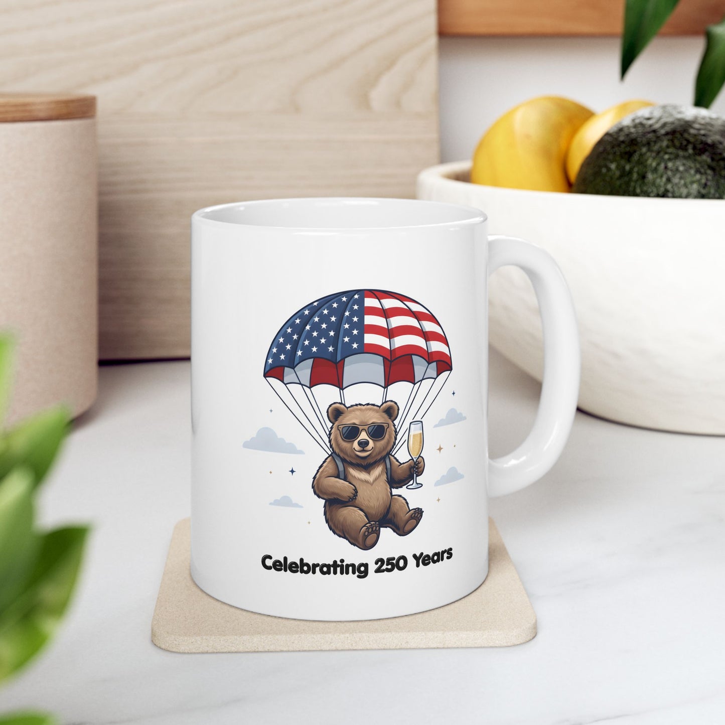 Patriotic Bear Ceramic Mug
