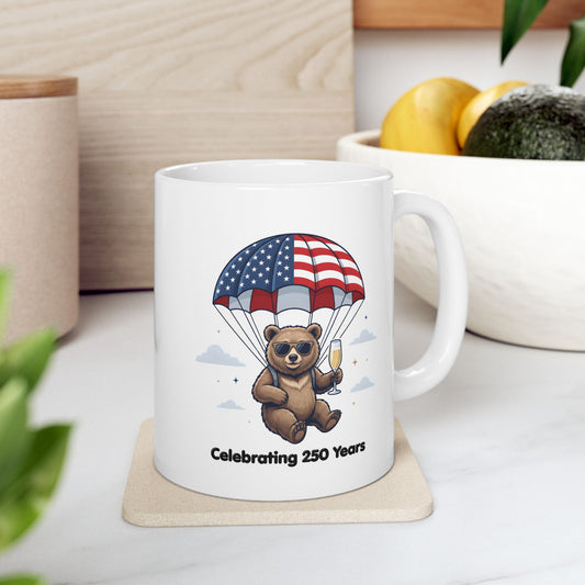 Patriotic Bear Ceramic Mug