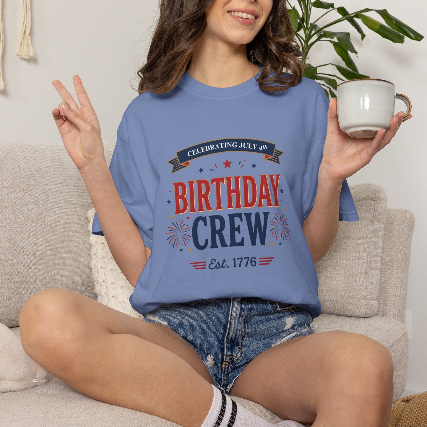 Birthday Crew T-Shirt — Patriotic Celebration Tee, 4th of July Shirt, Independence Day Gift