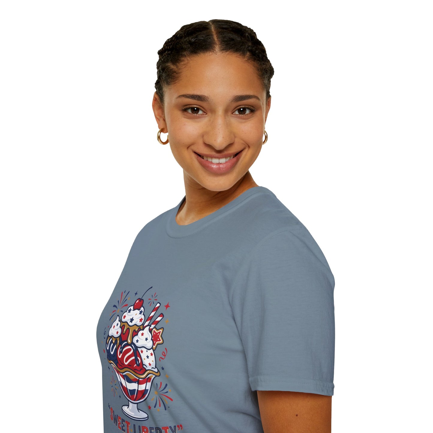 Sweet Liberty Ice Cream T-Shirt — Patriotic 4th of July Sundae Tee