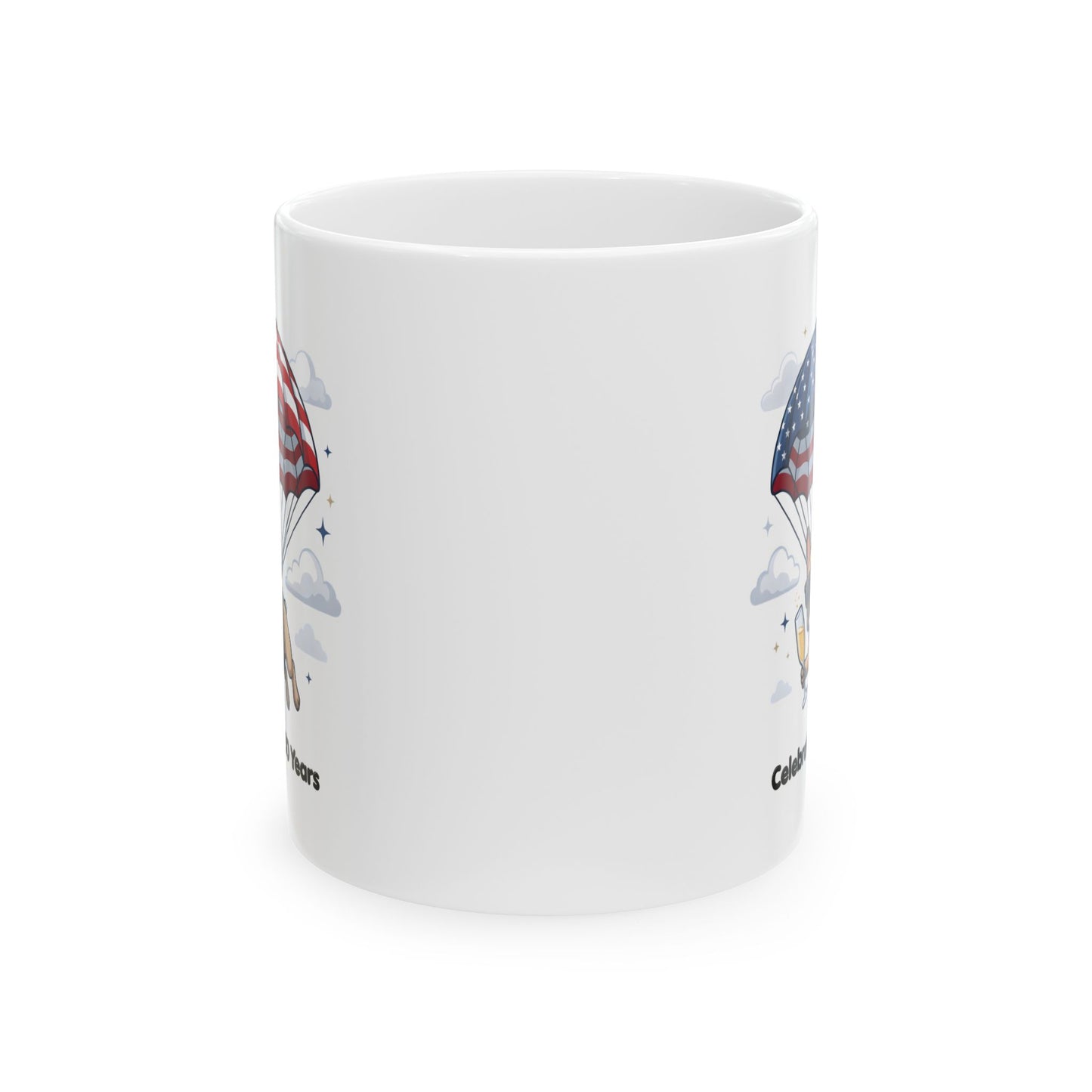 Patriotic French Bulldog Ceramic Mug