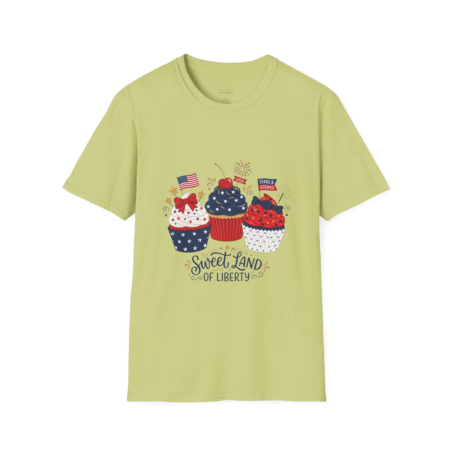 Patriotic Cupcakes T-Shirt — "Sweet Land of Liberty" 4th of July Tee