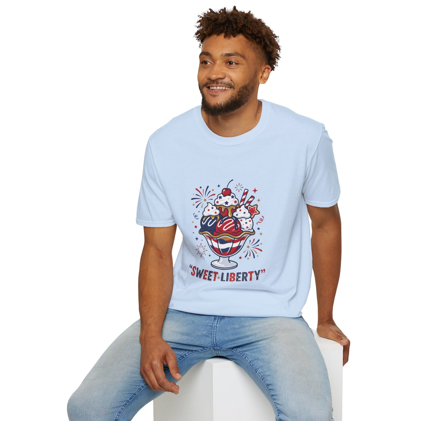 Sweet Liberty Ice Cream T-Shirt — Patriotic 4th of July Sundae Tee