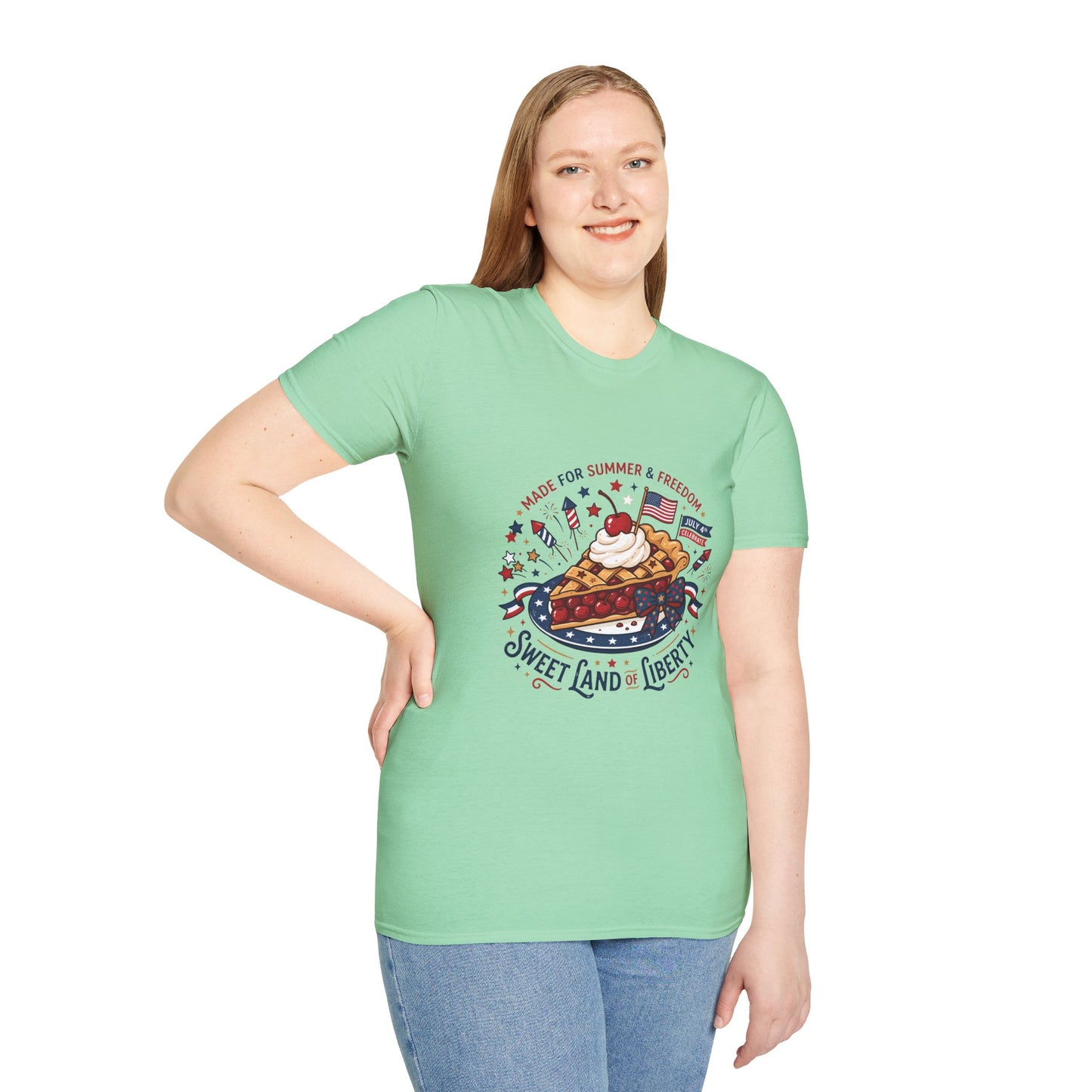 Sweet Land of Liberty Pie T-Shirt — Patriotic 4th of July Dessert Graphic Tee