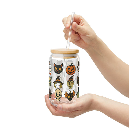Halloween Sipper Glass, 16oz | Spooky Drinkware for Parties