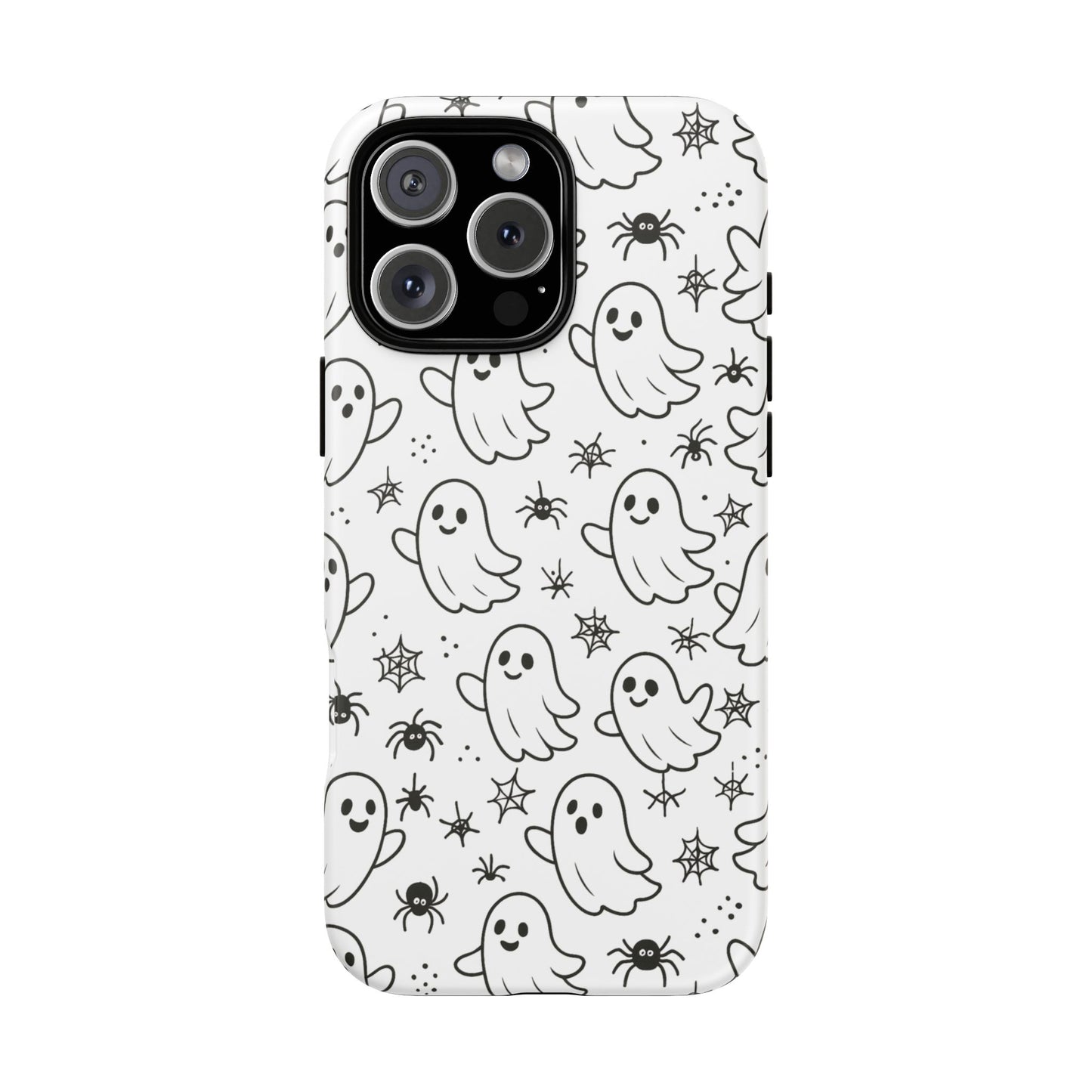 Ghostly Phone Case, Cute Halloween Phone Cover, Tough Phone Case, Spooky Phone Accessory, Ghost Pattern Design