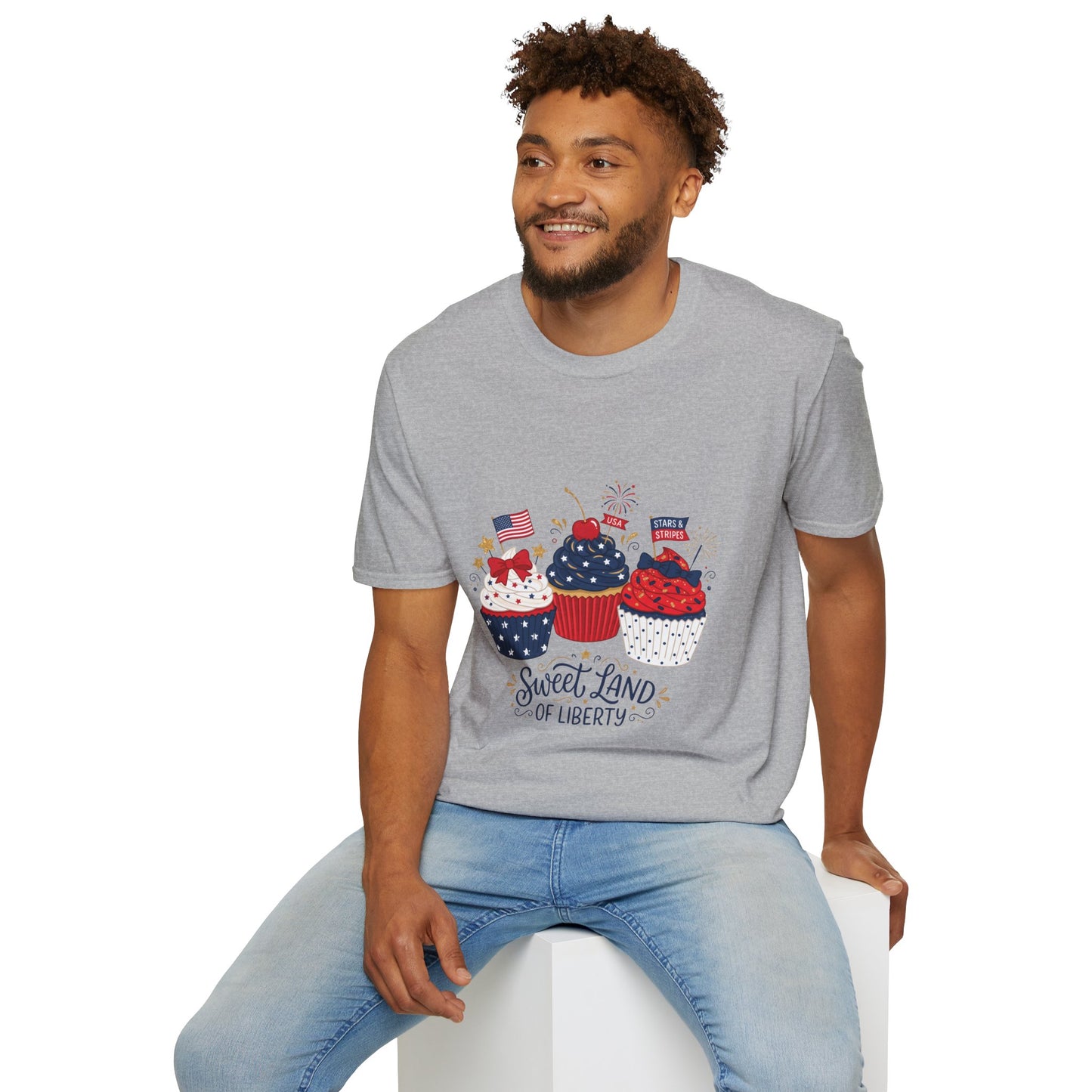 Patriotic Cupcakes T-Shirt — "Sweet Land of Liberty" 4th of July Tee