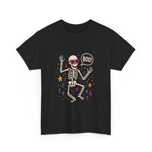 Halloween Skeleton Tee, Unisex Graphic Tee, Spooky Fun Shirt