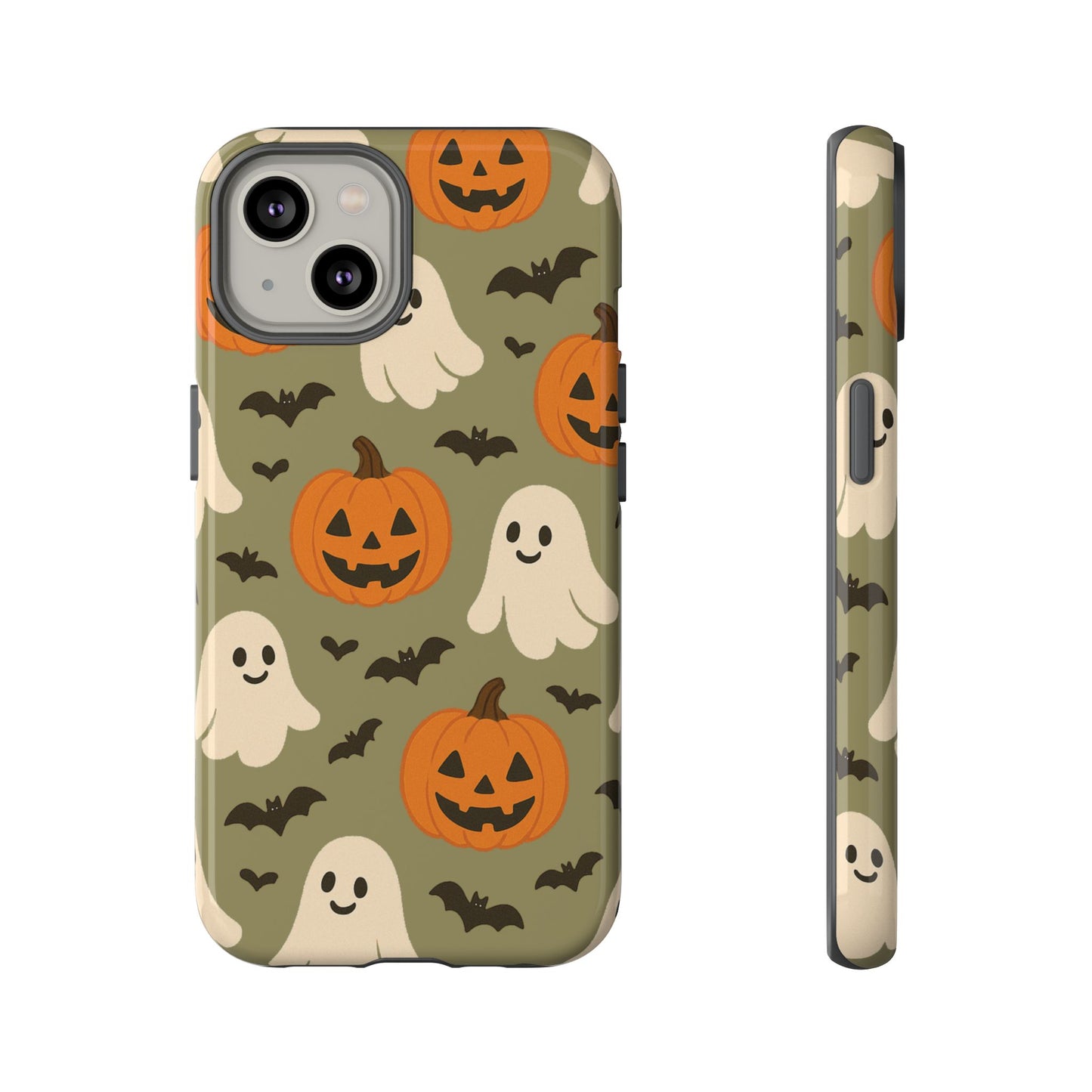 Halloween Phone Case with Ghosts and Pumpkins, Cute Fall Phone Cover, Spooky Season Accessory, Halloween Gift