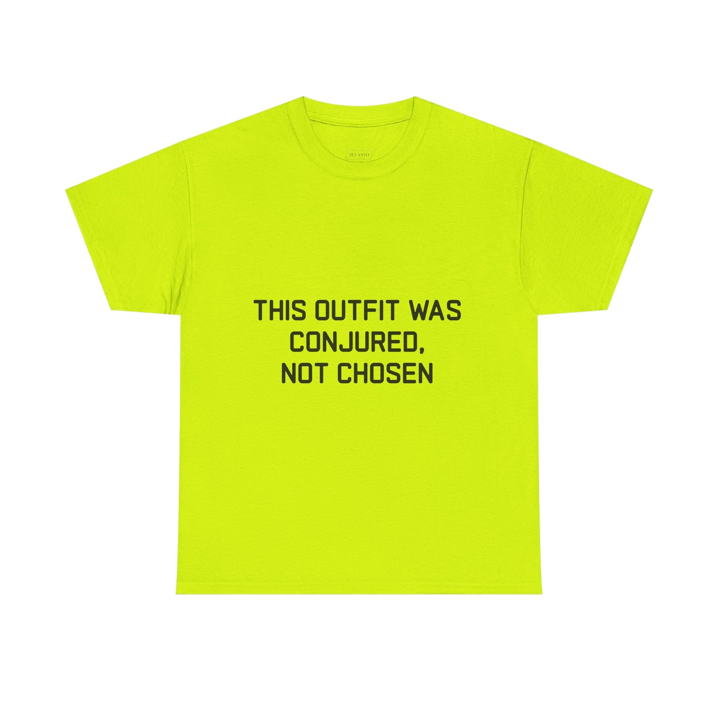 Unisex Heavy Cotton Tee - 'This Outfit Was Conjured, Not Chosen' - Funny Halloween T-shirt