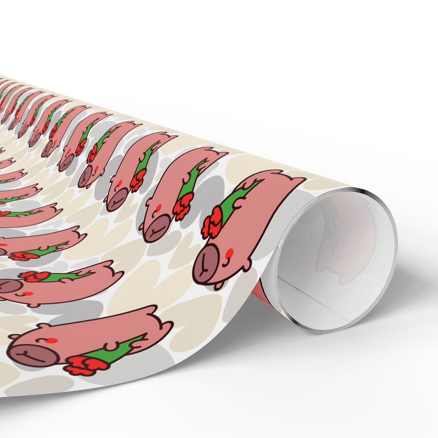 Valentine's Day Wrapping Paper — Cute Capybara Gift Wrap for Birthday, Baby Shower