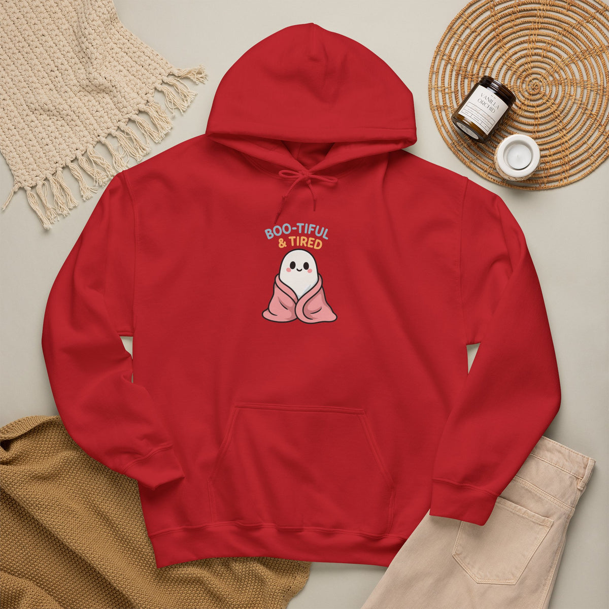 Boo-tiful Ghost Halloween Hoodie, Cute-Cozy Fall Vibes