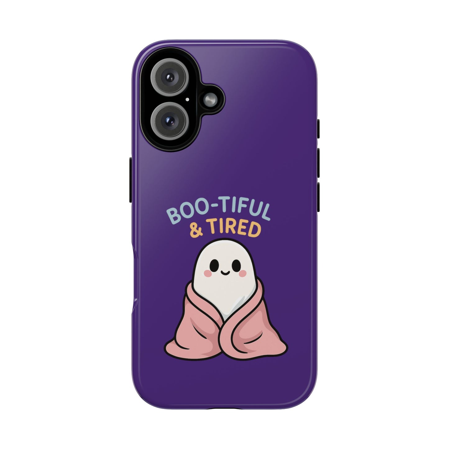 Boo-Tiful & Tired Phone Case, Halloween-Themed Design