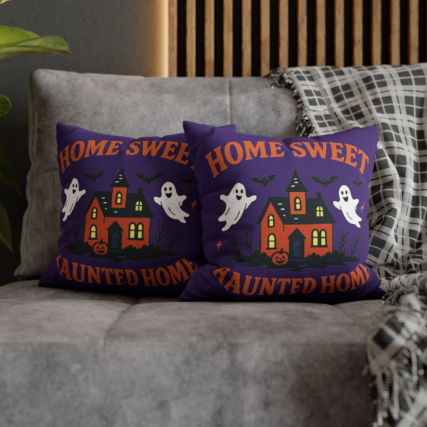 Halloween Cozy Pillowcase, Ghost-Themed Home Decor