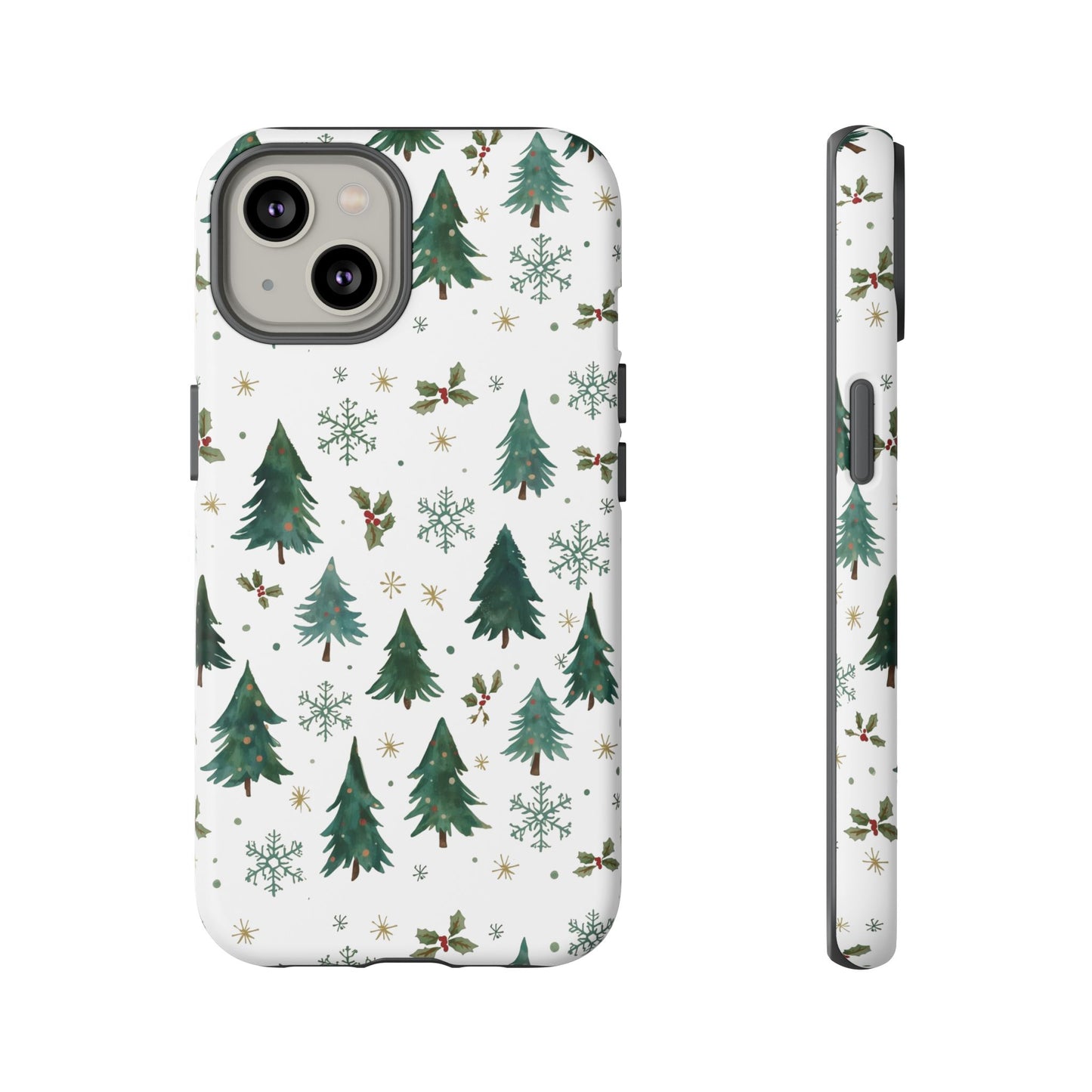 Winter Forest Phone Case, Christmas-Themed Dual Layer Phone Case for Iphone 17, 16, 15 & Samsung