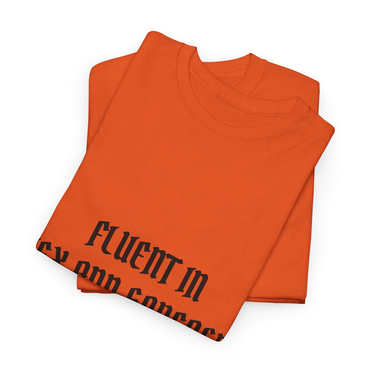 Fluent in Hex and Sarcasm Unisex Heavy Cotton Tee, Perfect for Geeky Humor Lovers, Halloween Apparel