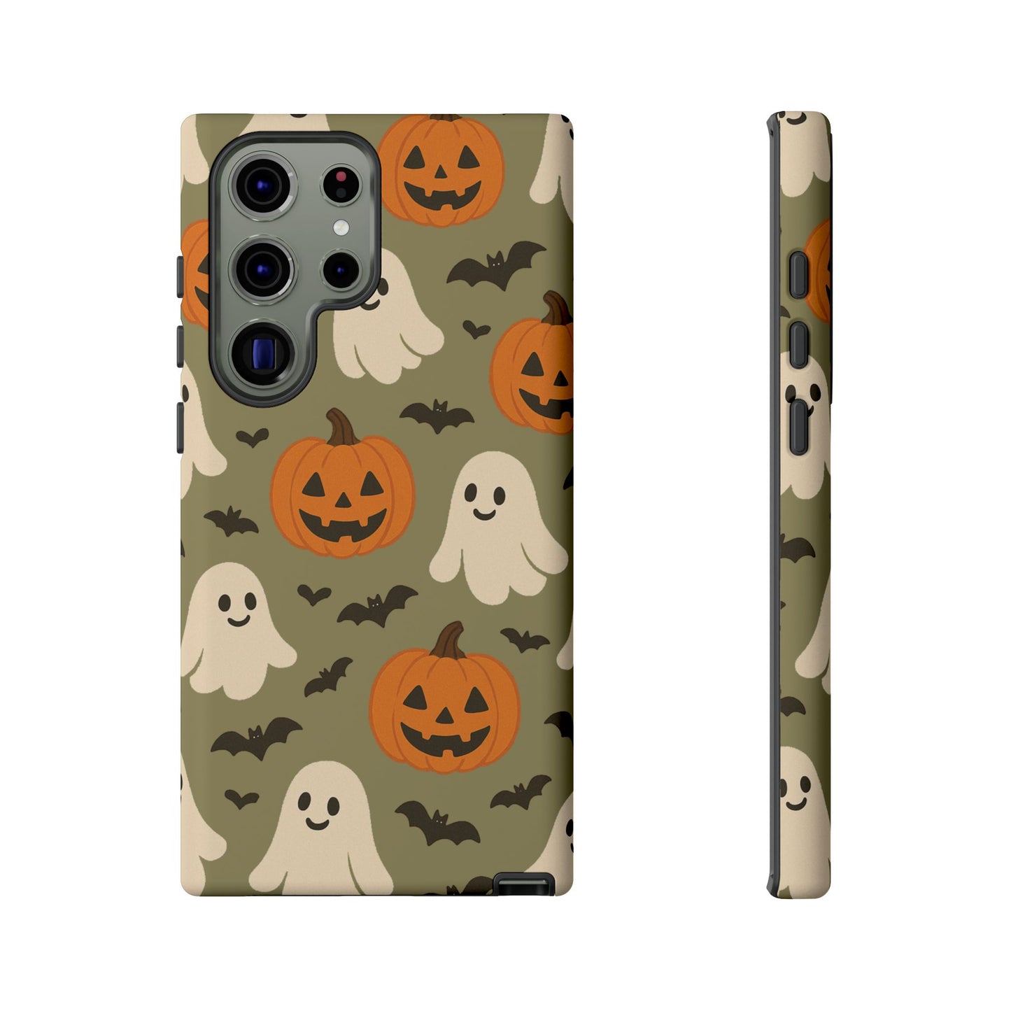 Halloween Phone Case with Ghosts and Pumpkins, Cute Fall Phone Cover, Spooky Season Accessory, Halloween Gift