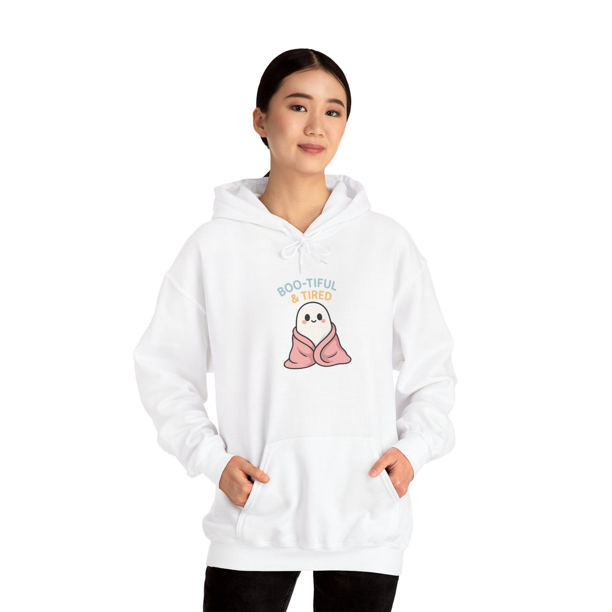 Boo-tiful Ghost Halloween Hoodie, Cute-Cozy Fall Vibes