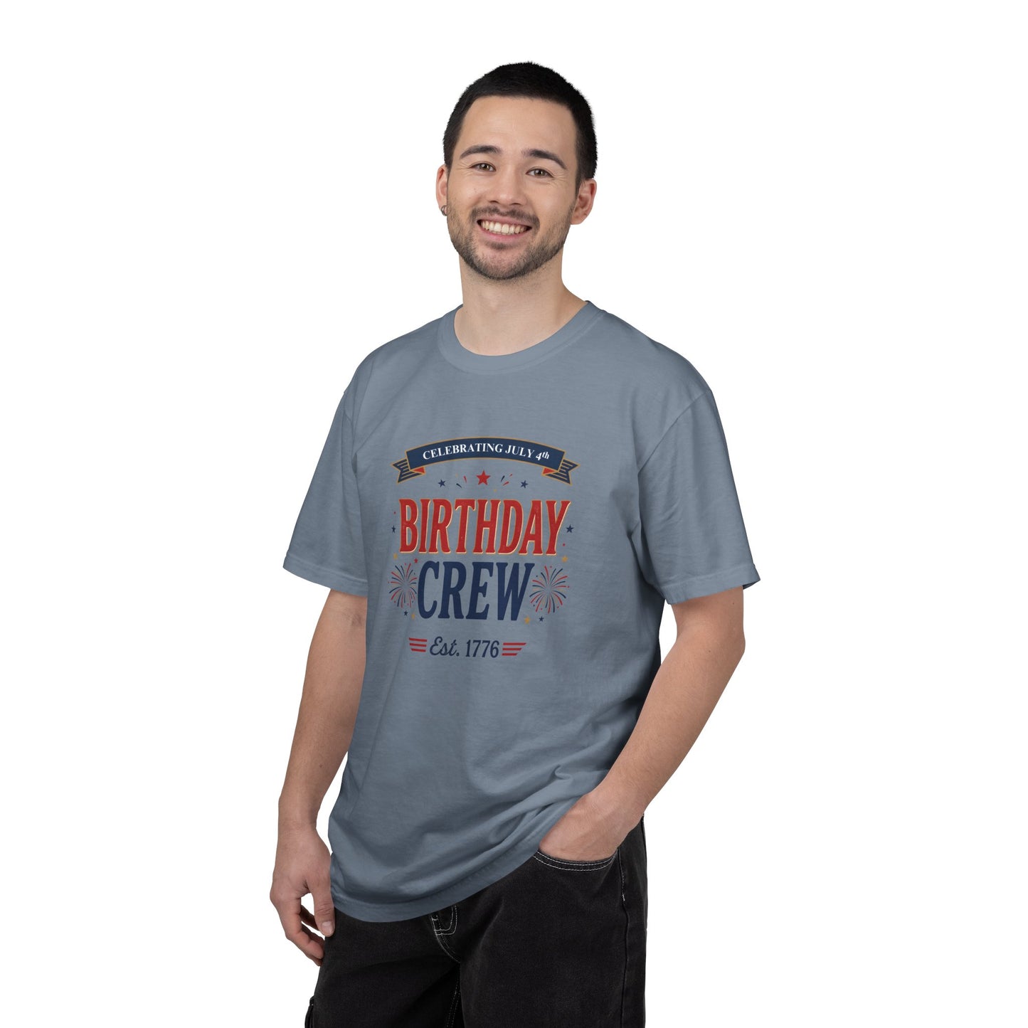 Birthday Crew T-Shirt — Patriotic Celebration Tee, 4th of July Shirt, Independence Day Gift