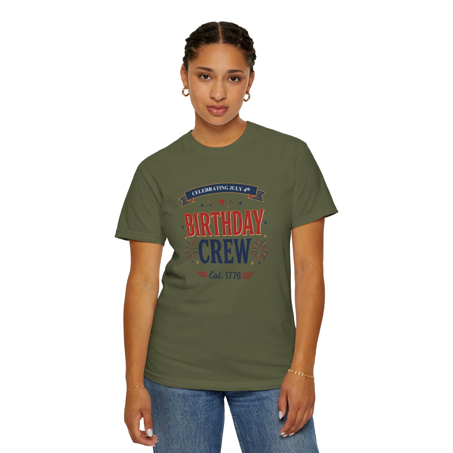 Birthday Crew T-Shirt — Patriotic Celebration Tee, 4th of July Shirt, Independence Day Gift