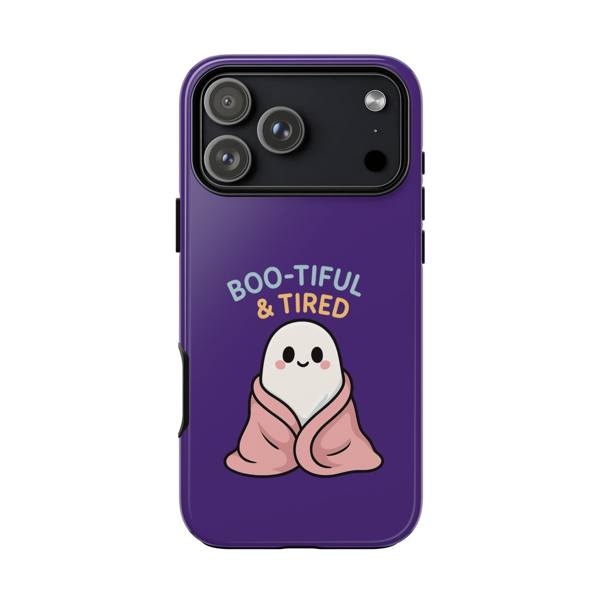 Boo-Tiful & Tired Phone Case, Halloween-Themed Design